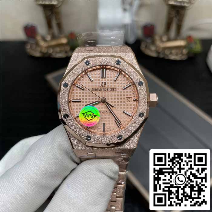 Audemars Piguet 15454OR.GG.1259OR.03 Frost Oro 1:1 edizione migliore APS Fabbrica Rosa Oro quadrante Rosa Oro