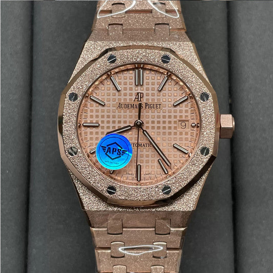 Audemars Piguet 15454OR.GG.1259OR.03 Frost Oro 1:1 edizione migliore APS Fabbrica Rosa Oro quadrante Rosa Oro