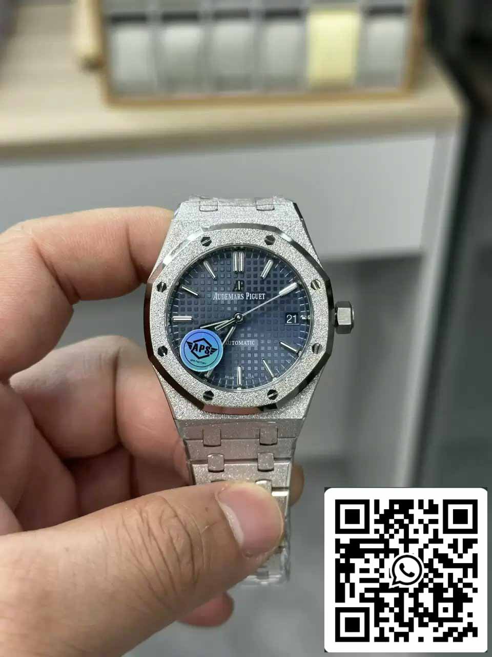 Audemars Piguet 15454BC.GG.1259BC.03 Frost Oro 1:1 edizione migliore APS Fabbrica quadrante blu