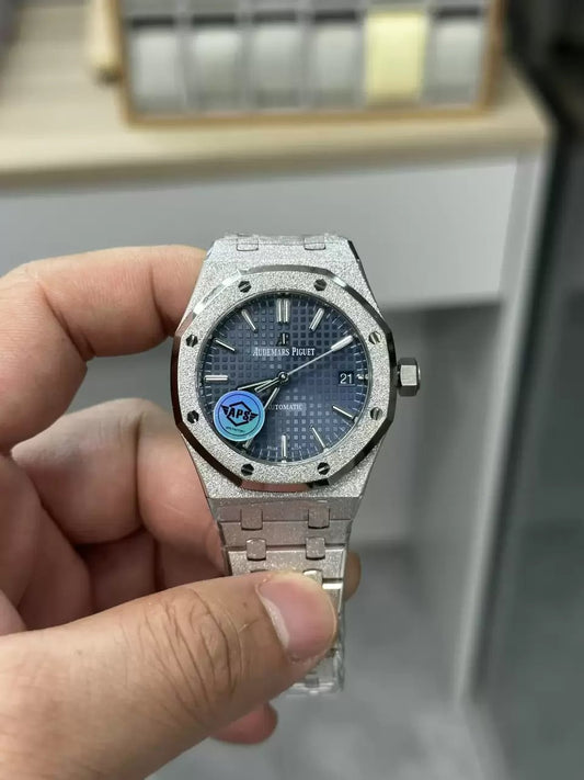 Audemars Piguet 15454BC.GG.1259BC.03 Frost Oro 1:1 edizione migliore APS Fabbrica quadrante blu