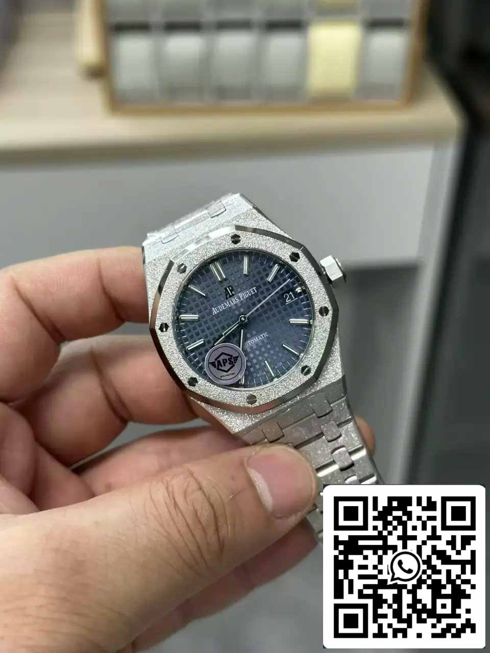 Audemars Piguet 15454BC.GG.1259BC.03 Frost Oro 1:1 edizione migliore APS Fabbrica quadrante blu
