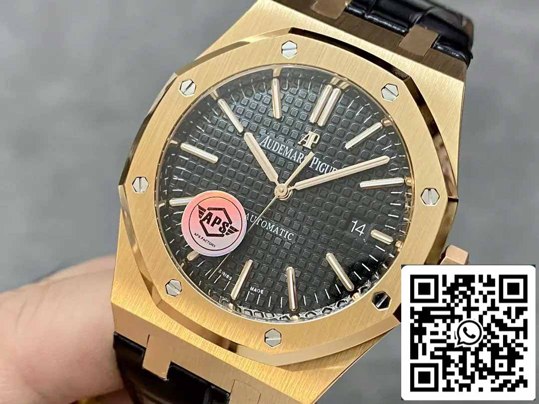 Audemars Piguet Royal Oak 15400OR.OO.D002CR.01 APS Fabbrica V3 1:1 edizione migliore quadrante nero