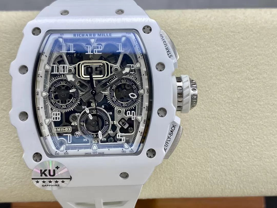 Richard Mille RM11-03 Best Edition KU+ Fabbrica [KV - V5] Version White Carbon