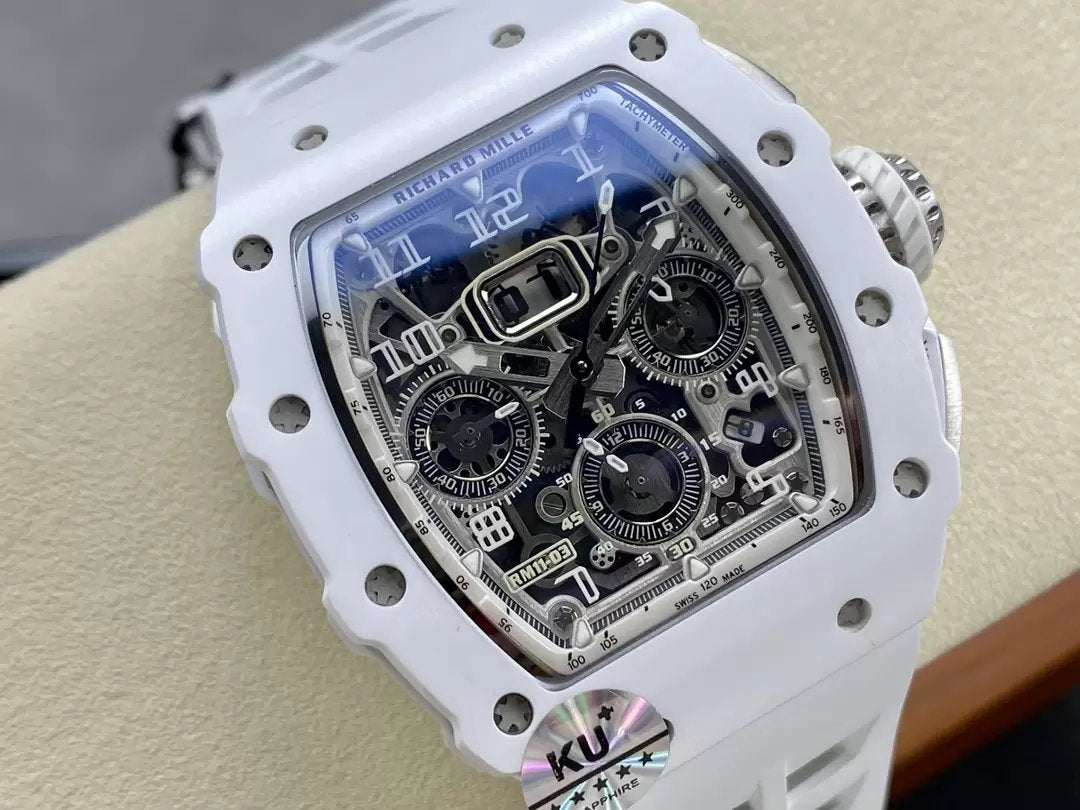 Richard Mille RM11-03 Best Edition KU+ Fabbrica [KV - V5] Version White Carbon
