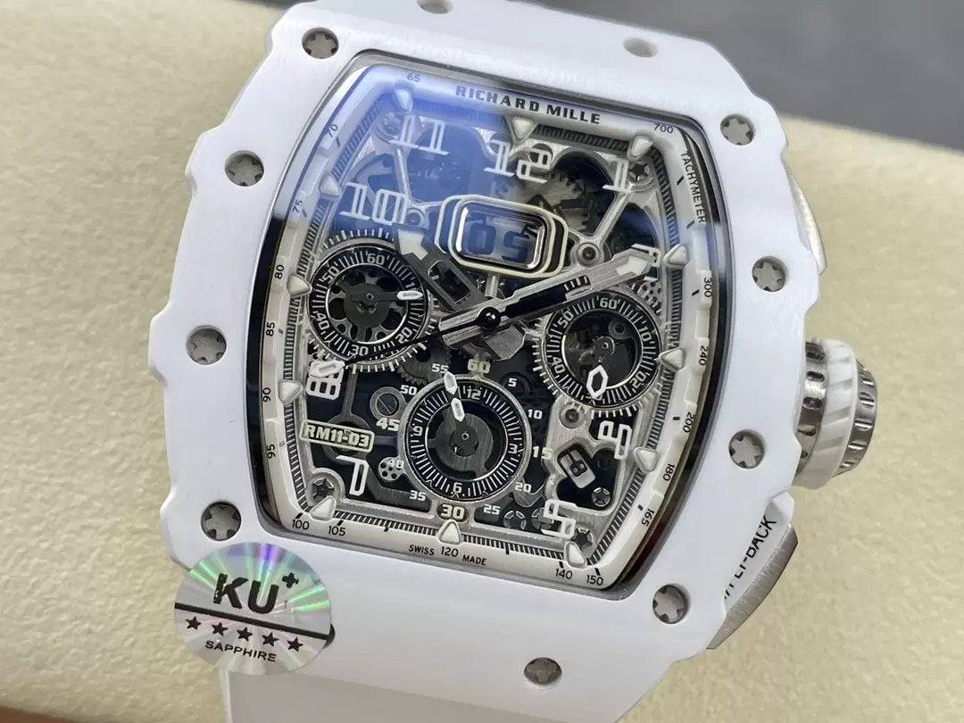 Richard Mille RM11-03 Best Edition KU+ Fabbrica [KV - V5] Version White Carbon