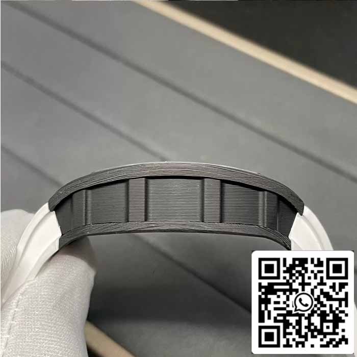 RICHARD MILLE  RM055 NTPT fibra di carbonio 1:1 edizione migliore BBR Fabbrica [V3] Bianco Gomma cinturino