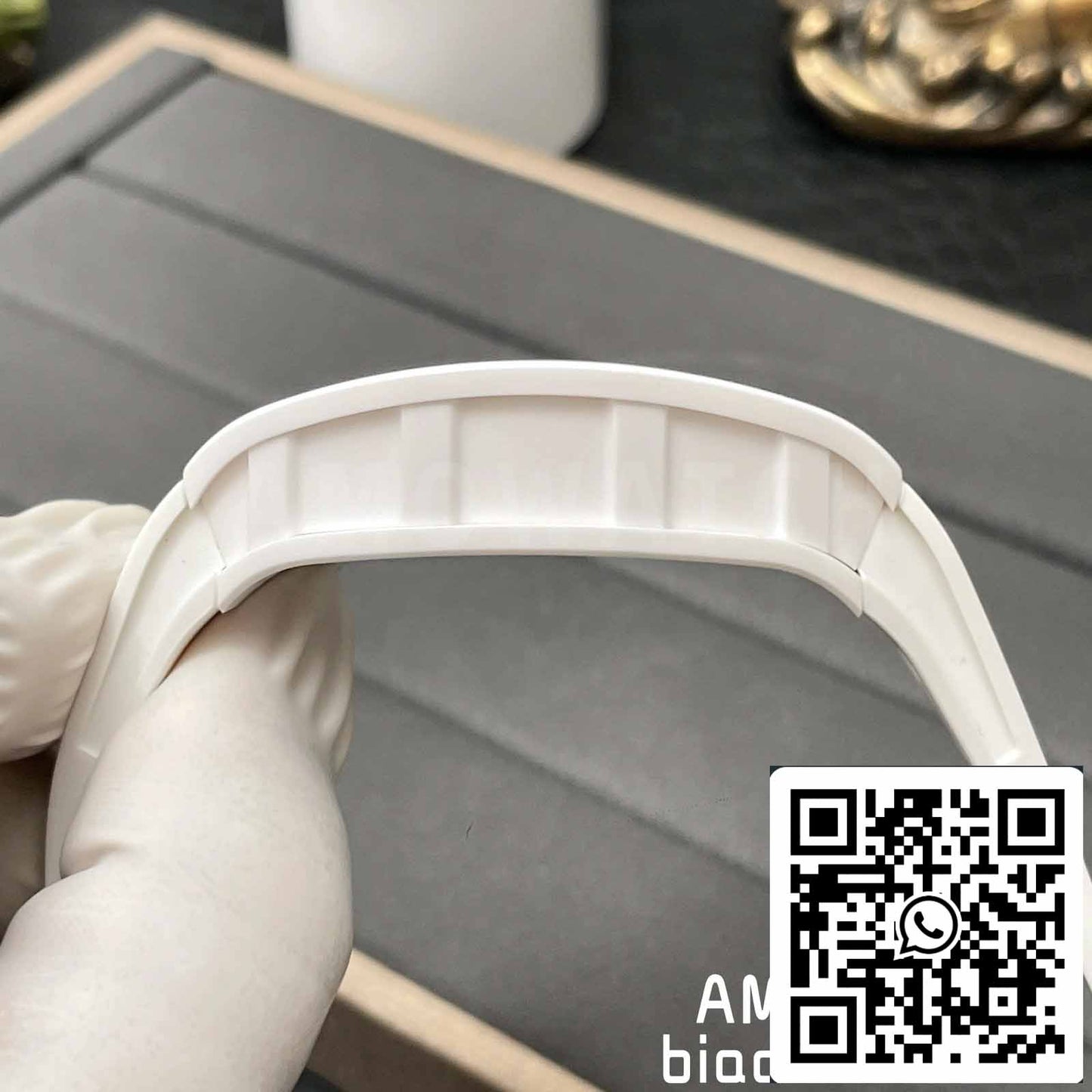 RICHARD MILLE  RM055 Bianco ceramica Cassa 1:1 edizione migliore BBR Fabbrica [V3] Gomma cinturino
