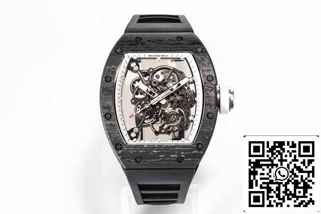 BBR Fabbrica [V3] RICHARD MILLE  RM055 RM-055 NTPT fibra di carbonio Cassa Gomma cinturino