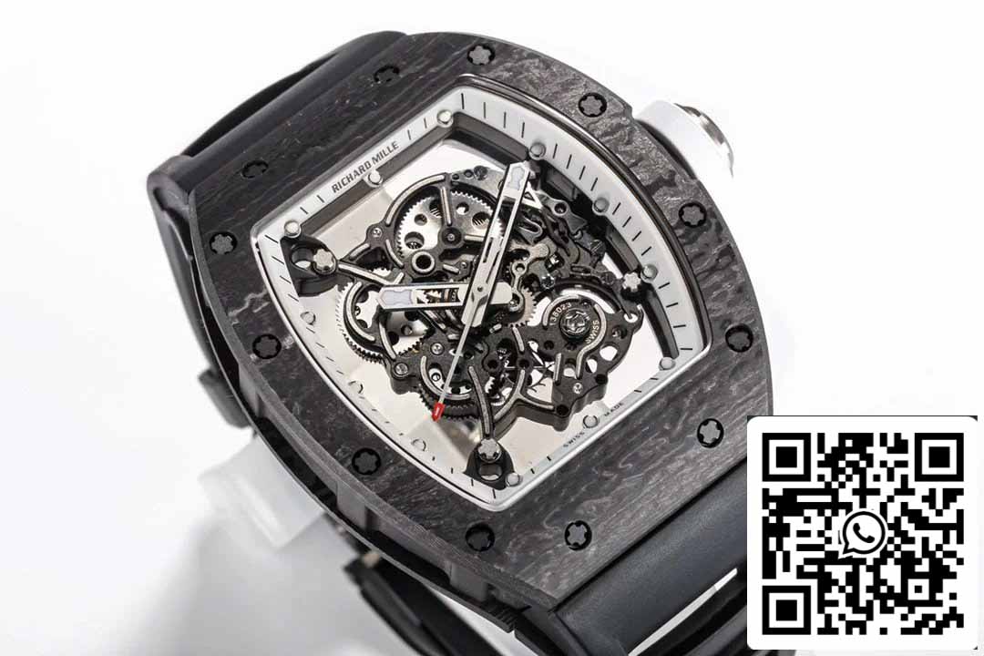 BBR Fabbrica [V3] RICHARD MILLE  RM055 RM-055 NTPT fibra di carbonio Cassa Gomma cinturino