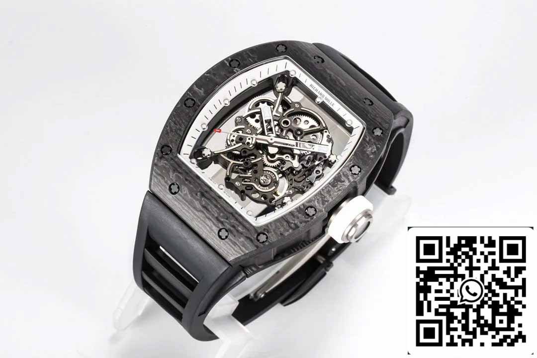 BBR Fabbrica [V3] RICHARD MILLE  RM055 RM-055 NTPT fibra di carbonio Cassa Gomma cinturino