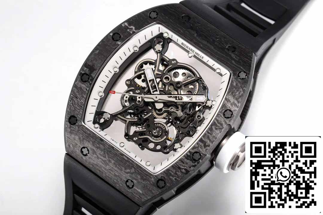 BBR Fabbrica [V3] RICHARD MILLE  RM055 RM-055 NTPT fibra di carbonio Cassa Gomma cinturino
