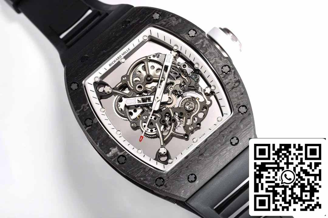 BBR Fabbrica [V3] RICHARD MILLE  RM055 RM-055 NTPT fibra di carbonio Cassa Gomma cinturino