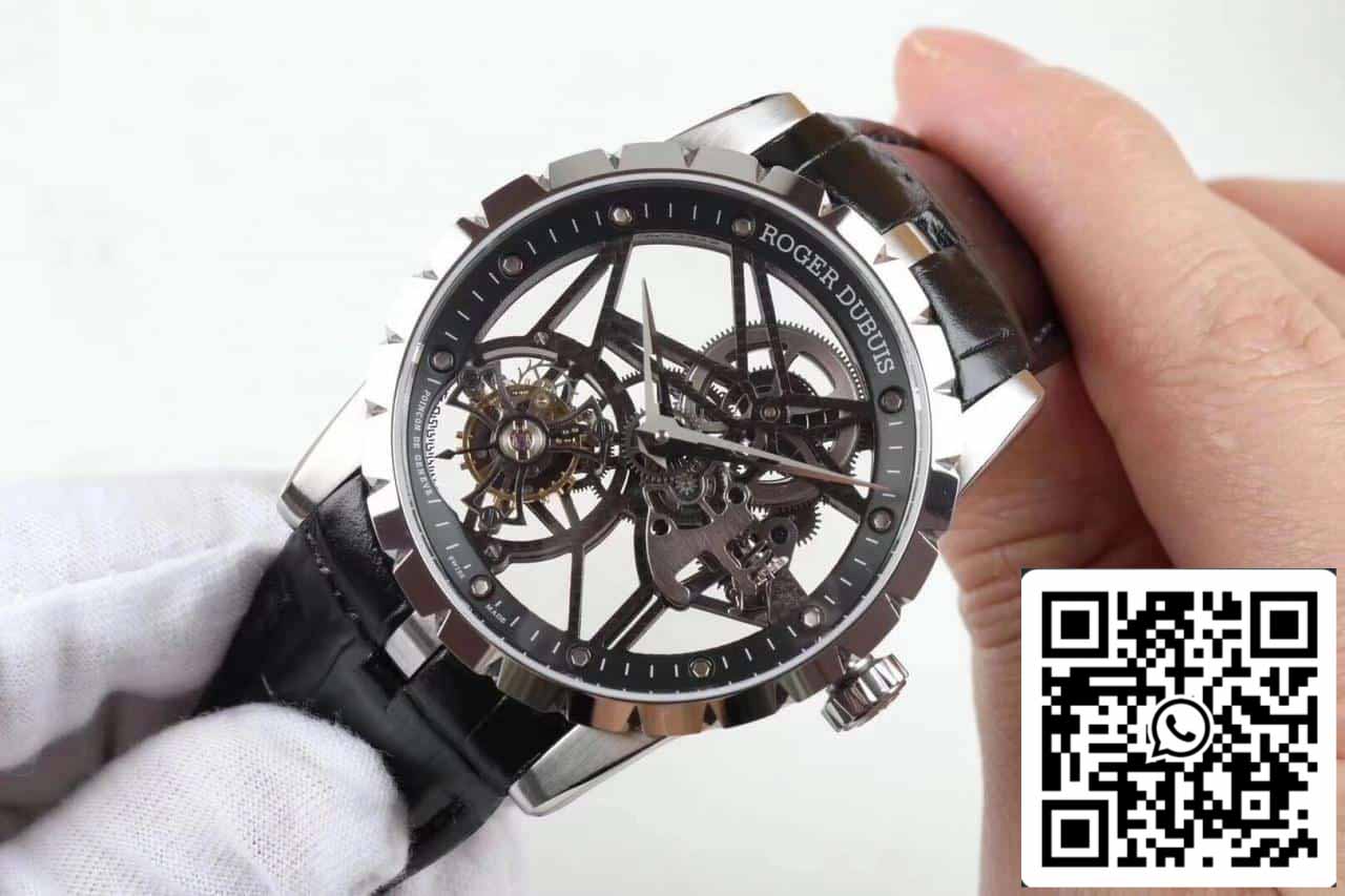 Roger Dubuis Excalibur RDDBEX0392 Caja plateada 1:1 Edición Mejor Reloj BBR Fabbrica V3 Tourbillon 