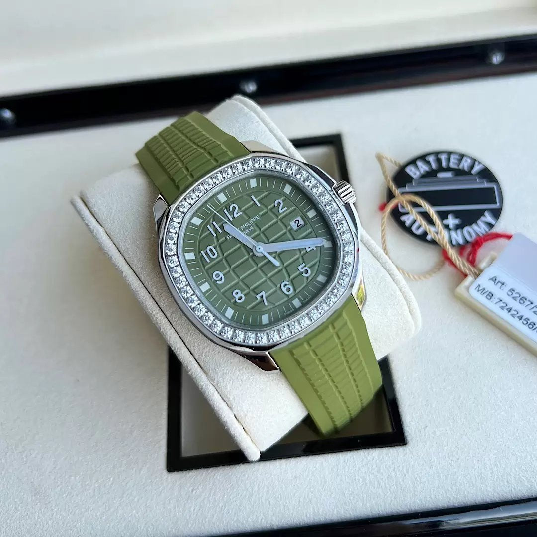 Patek Philippe Aquanaut 5267/200A-011 Mostrador Verde 1:1 Melhor Edição PPF Fabbrica