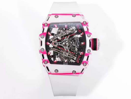 Richard Mille Bubba Watson Tourbillon RM38-02  1:1 Best Edition White Rubber cinturino