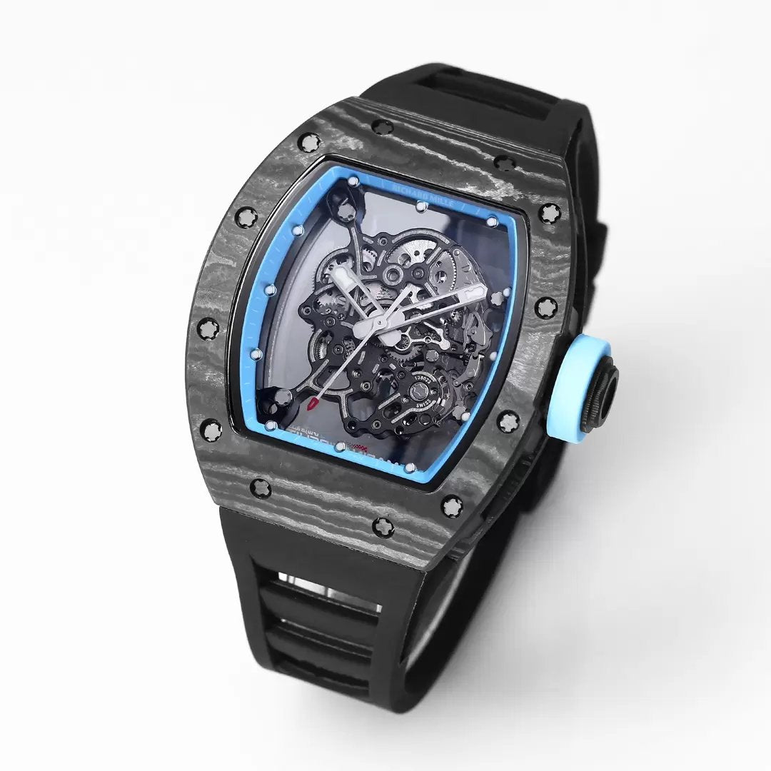RICHARD MILLE RM055 Redesigned original 1:1 edizione migliore BBR Fabbrica 2024 Blu lunetta