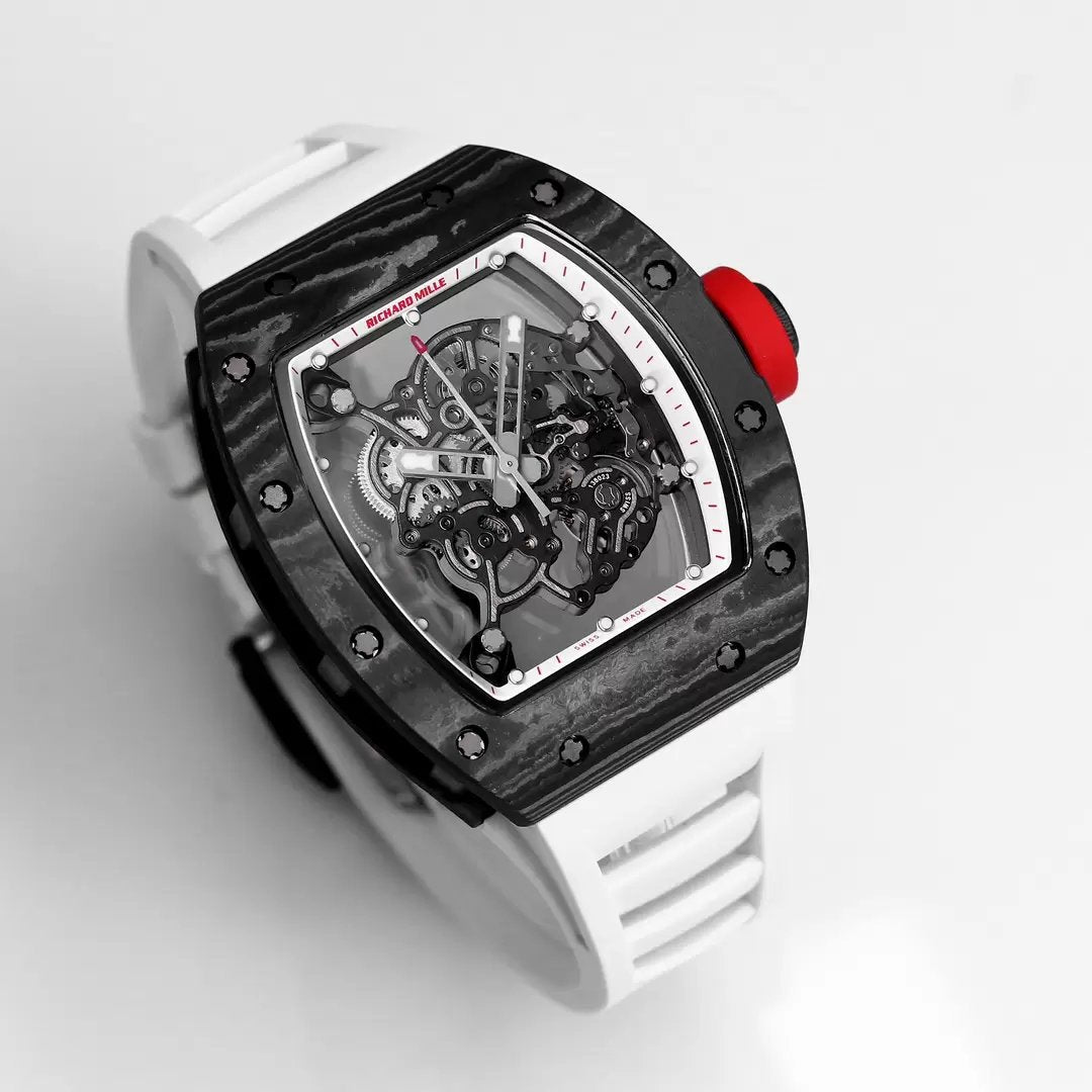 RICHARD MILLE RM055 Original redesenhado 1:1 edizione migliore BBR Fabbrica 2024 Bianco cinturino 
