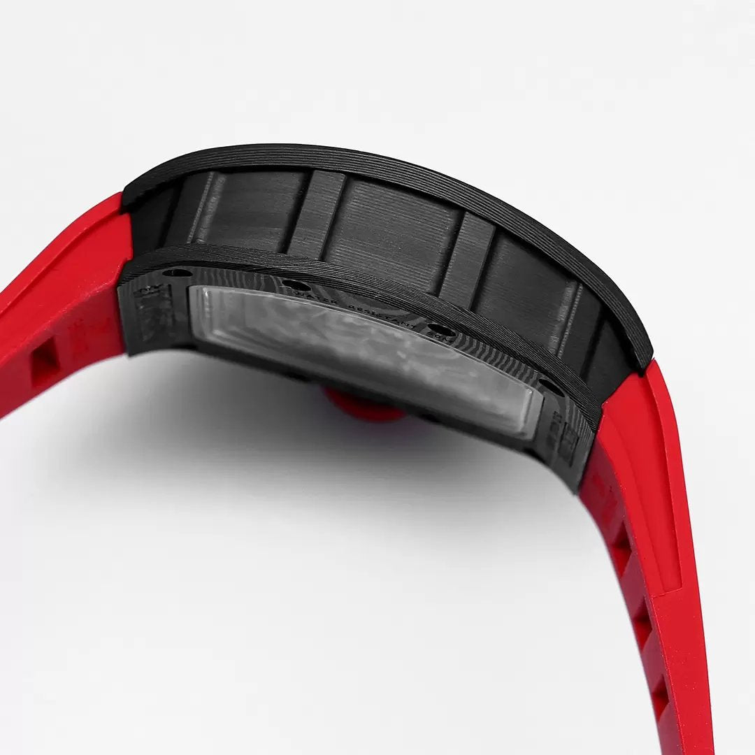 RICHARD MILLE RM055 Redesigned original 1:1 edizione migliore BBR Fabbrica 2024 Nero lunetta Red cinturino