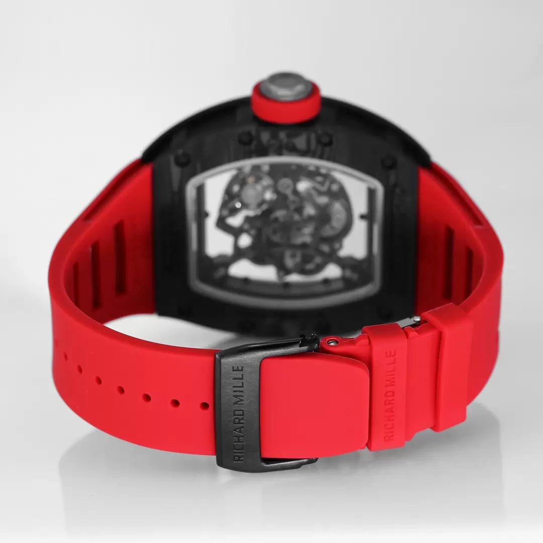 RICHARD MILLE RM055 Redesigned original 1:1 edizione migliore BBR Fabbrica 2024 Nero lunetta Red cinturino