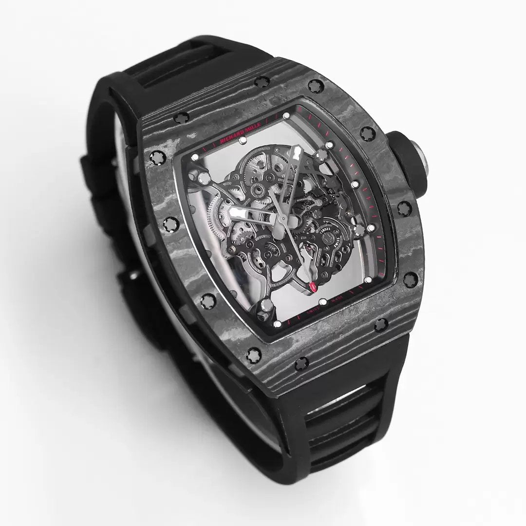RICHARD MILLE RM055 Redesigned original 1:1 edizione migliore BBR Fabbrica 2024 Nero cinturino