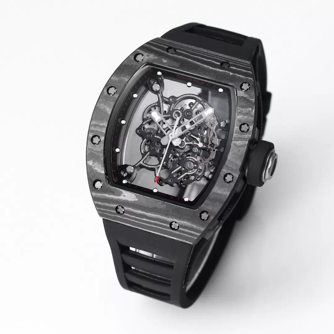 RICHARD MILLE RM055 Redesigned original 1:1 edizione migliore BBR Fabbrica 2024 Nero cinturino