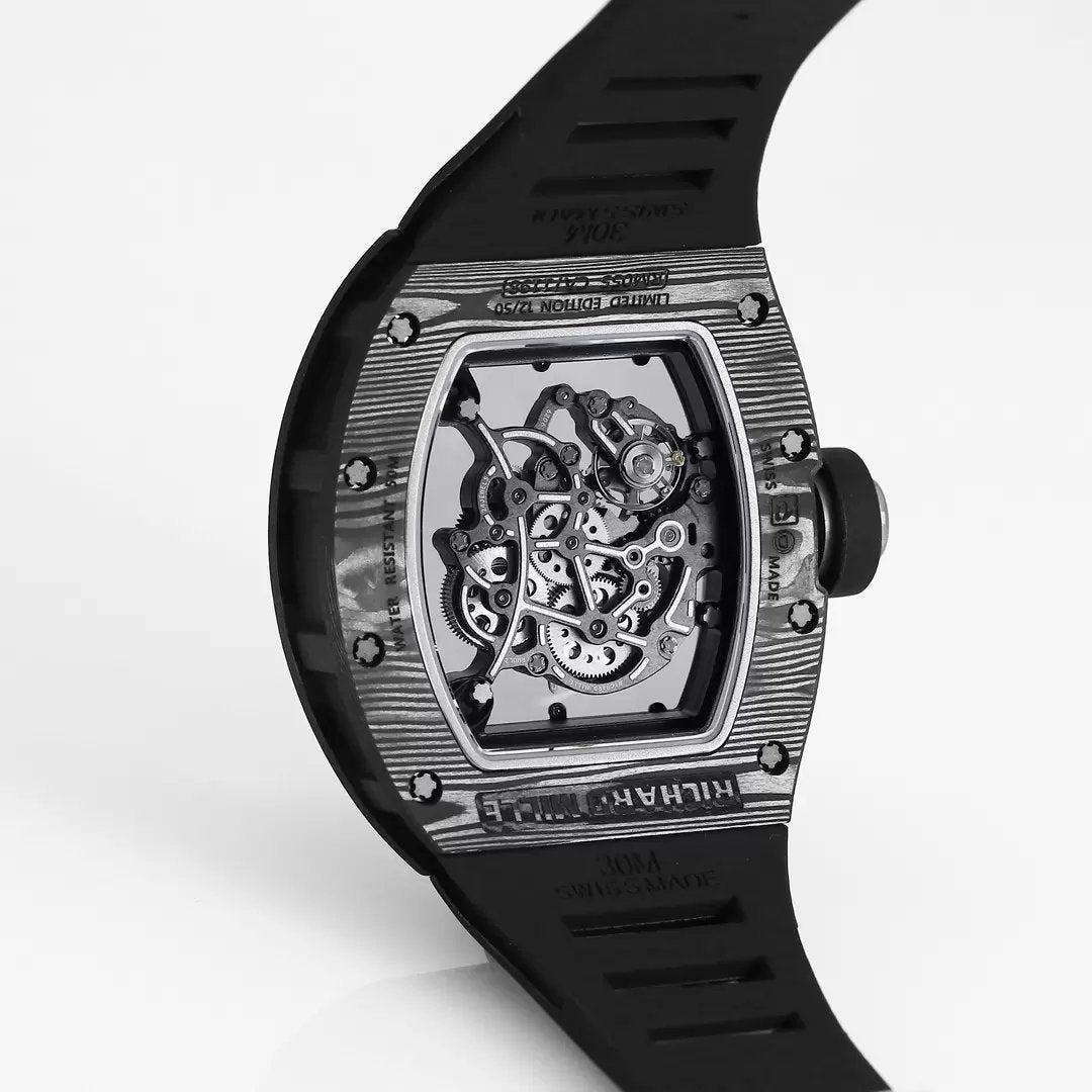 RICHARD MILLE RM055 Redesigned original 1:1 edizione migliore BBR Fabbrica 2024 Nero cinturino