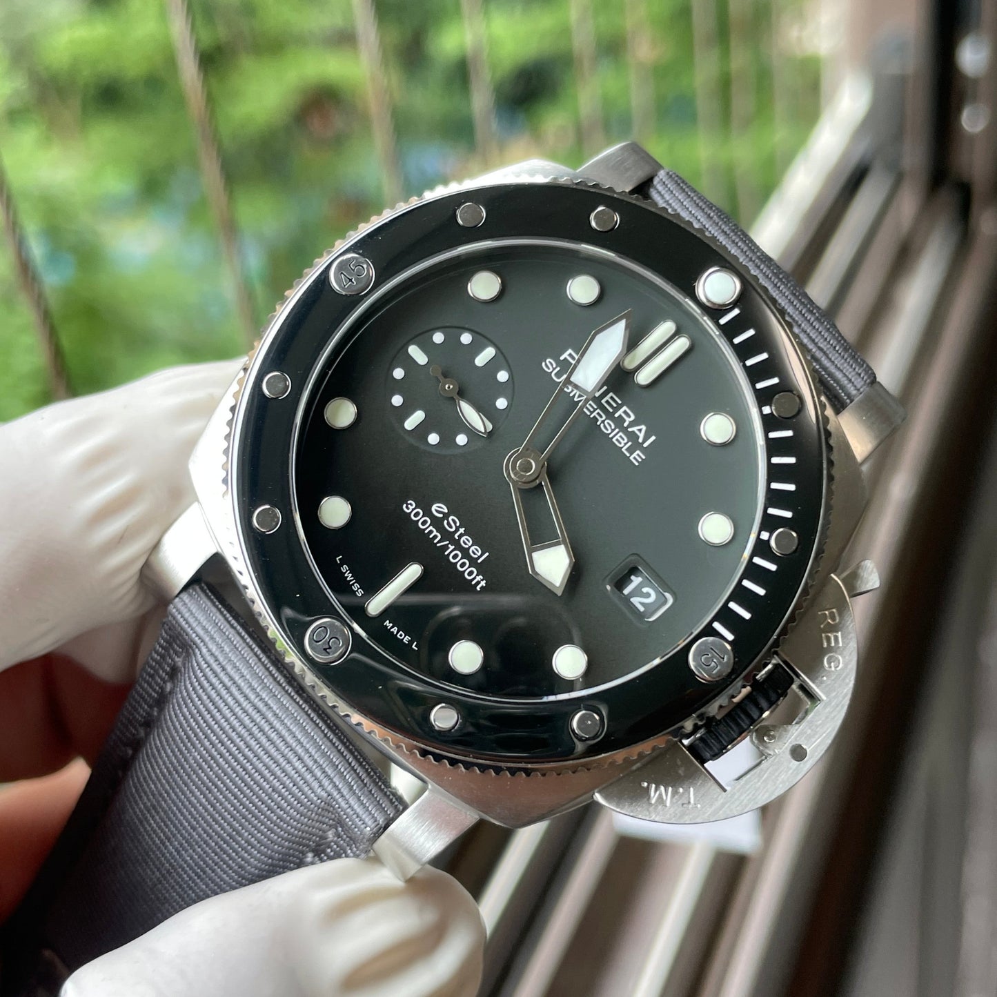 SBF Panerai Submersible PAM01288 1:1 edição melhor VS Fabbrica Quadrante cinza