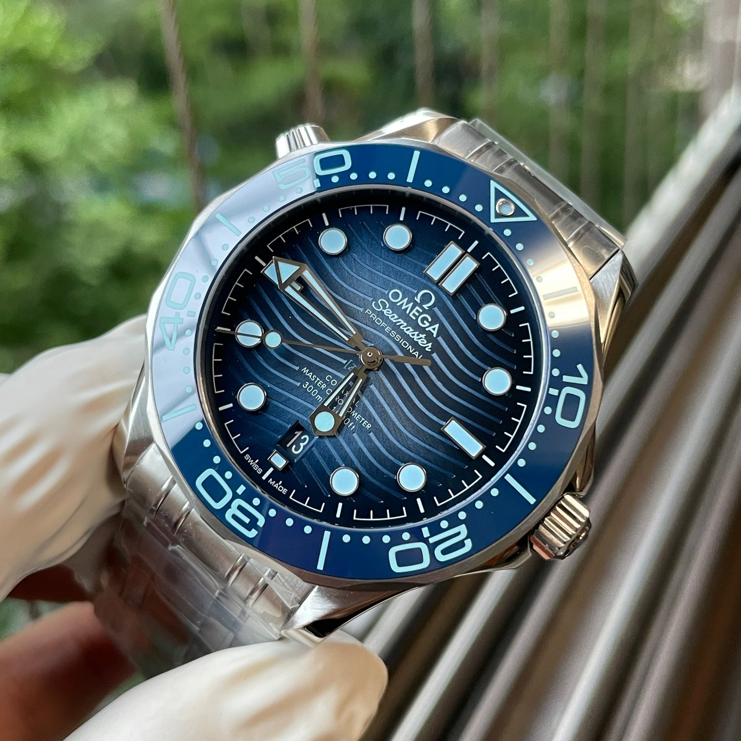 Omega Seamaster Diver 300M 210.30.42.20.03.003 Summer Blu 1:1 edição melhor VS Fabbrica quadrante azul