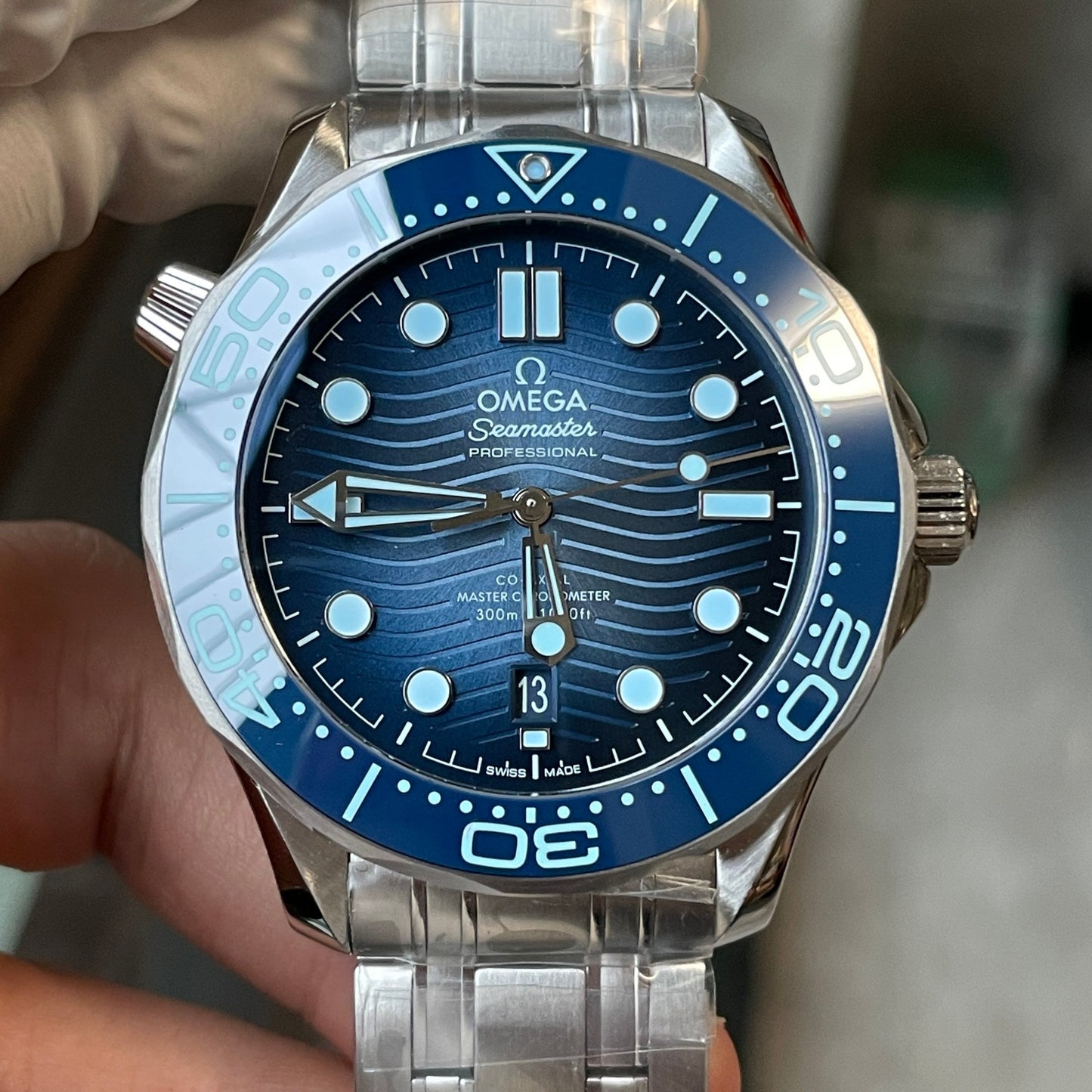 Omega Seamaster Diver 300M 210.30.42.20.03.003 Summer Blu 1:1 edição melhor VS Fabbrica quadrante azul