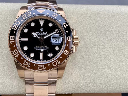 Rolex GMT Master II 126715CHNR-0001 1:1 edizione migliore C+ Fabbrica Rosa Oro