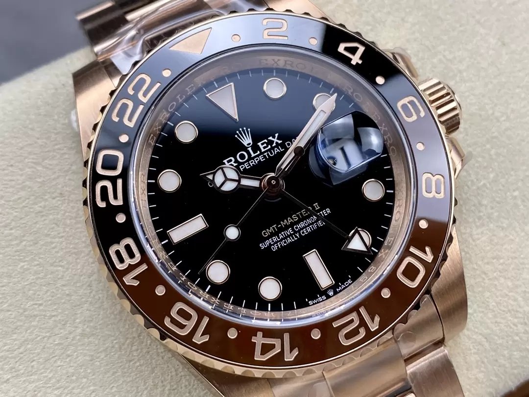 Rolex GMT Master II 126715CHNR-0001 1:1 edizione migliore C+ Fabbrica Rosa Oro