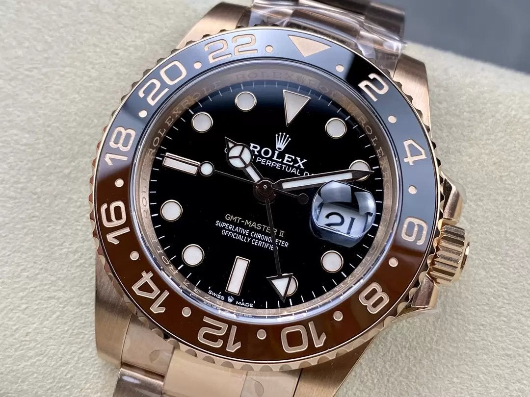 Rolex GMT Master II 126715CHNR-0001 1:1 edizione migliore C+ Fabbrica Rosa Oro
