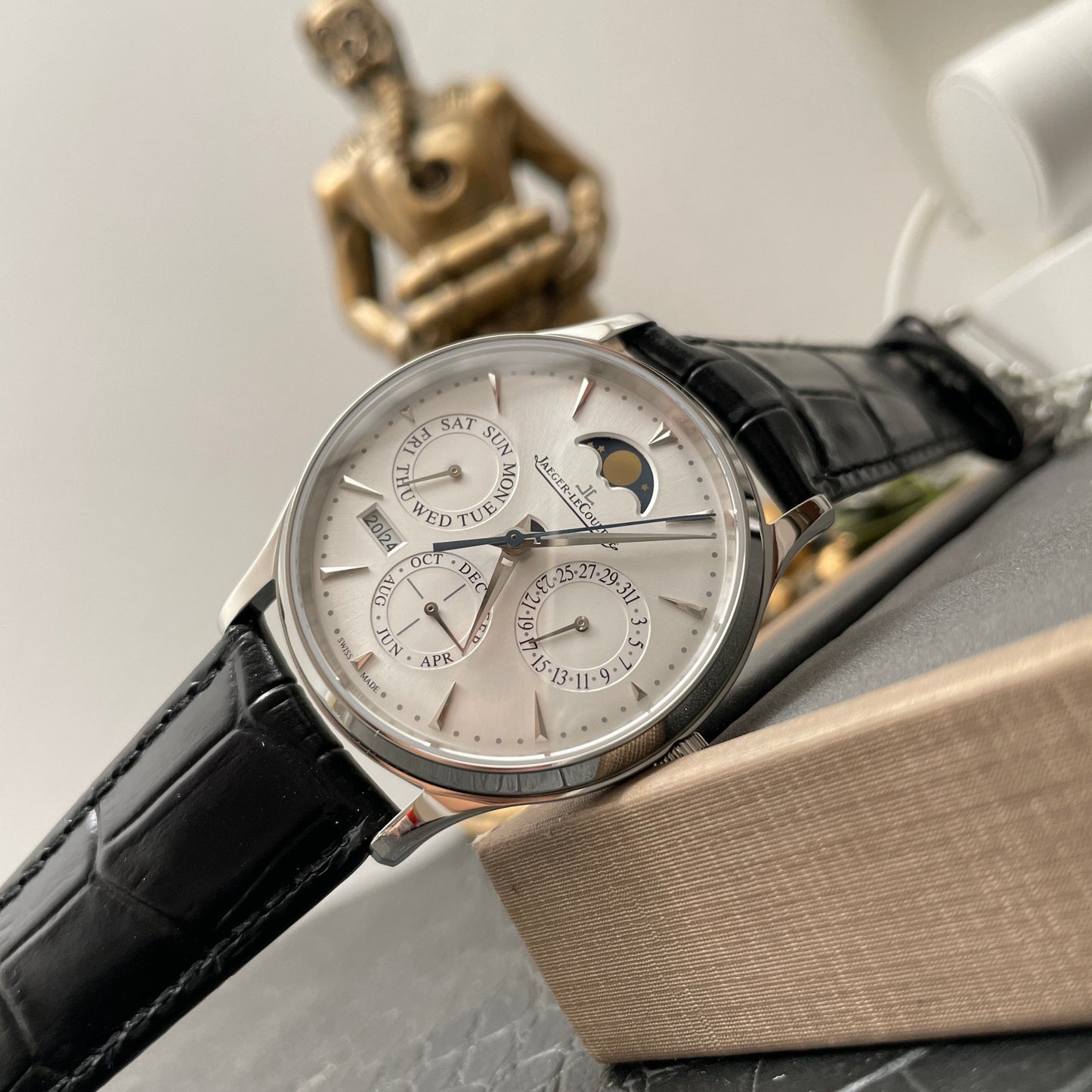 Jaeger LeCoultre Master Ultra Thin 130842J 1:1 Best Edition V9 Fabbrica Esfera blanca Suizo ETA868
