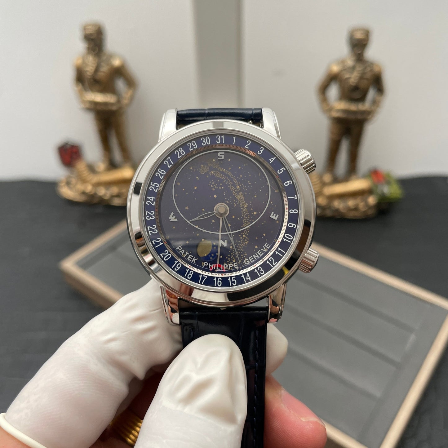 Patek Philippe Grand Complications 6102P-001 1:1 edizione migliore AI Fabbrica Sky Moon quadrante blu
