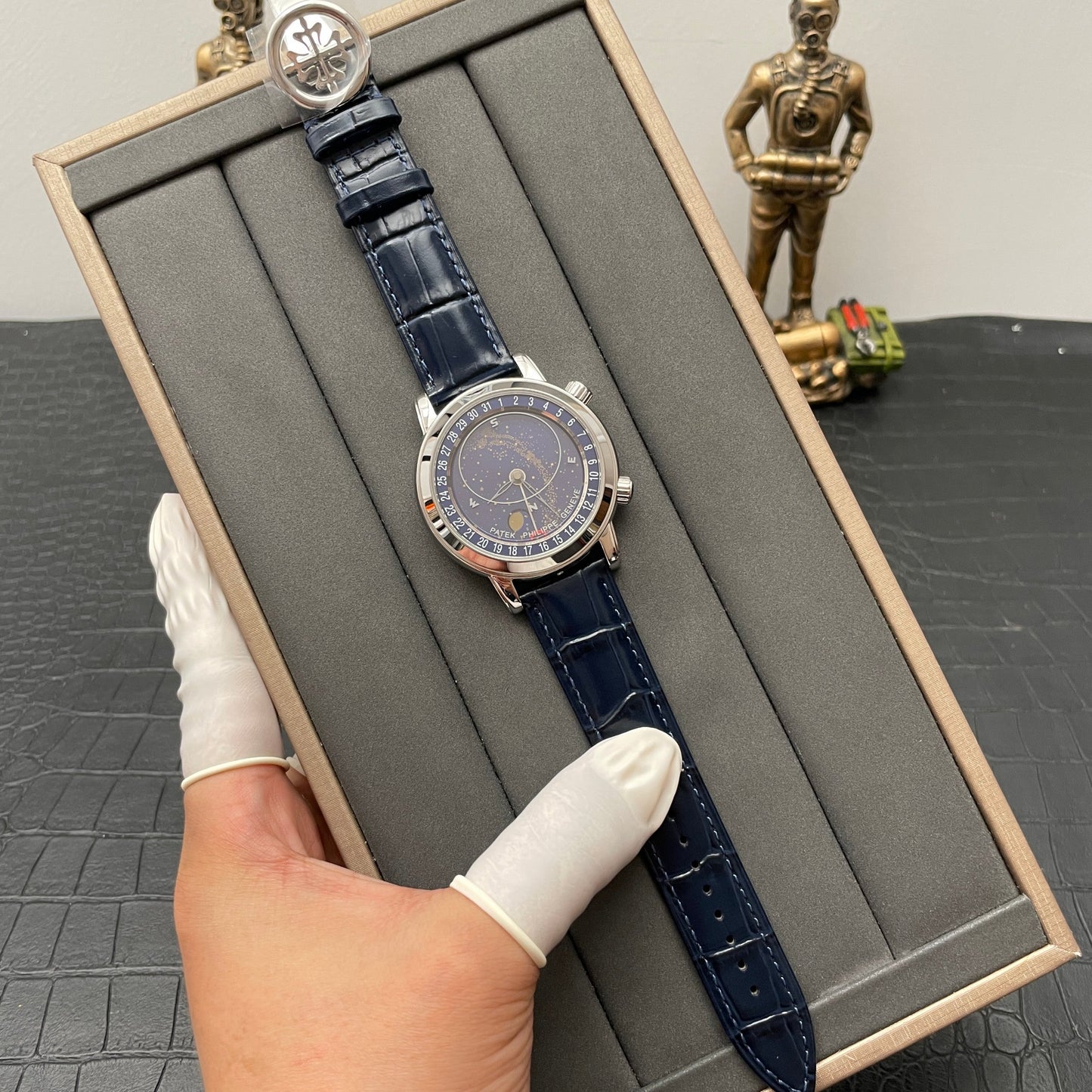 Patek Philippe Grand Complications 6102P-001 1:1 edizione migliore AI Fabbrica Sky Moon quadrante blu