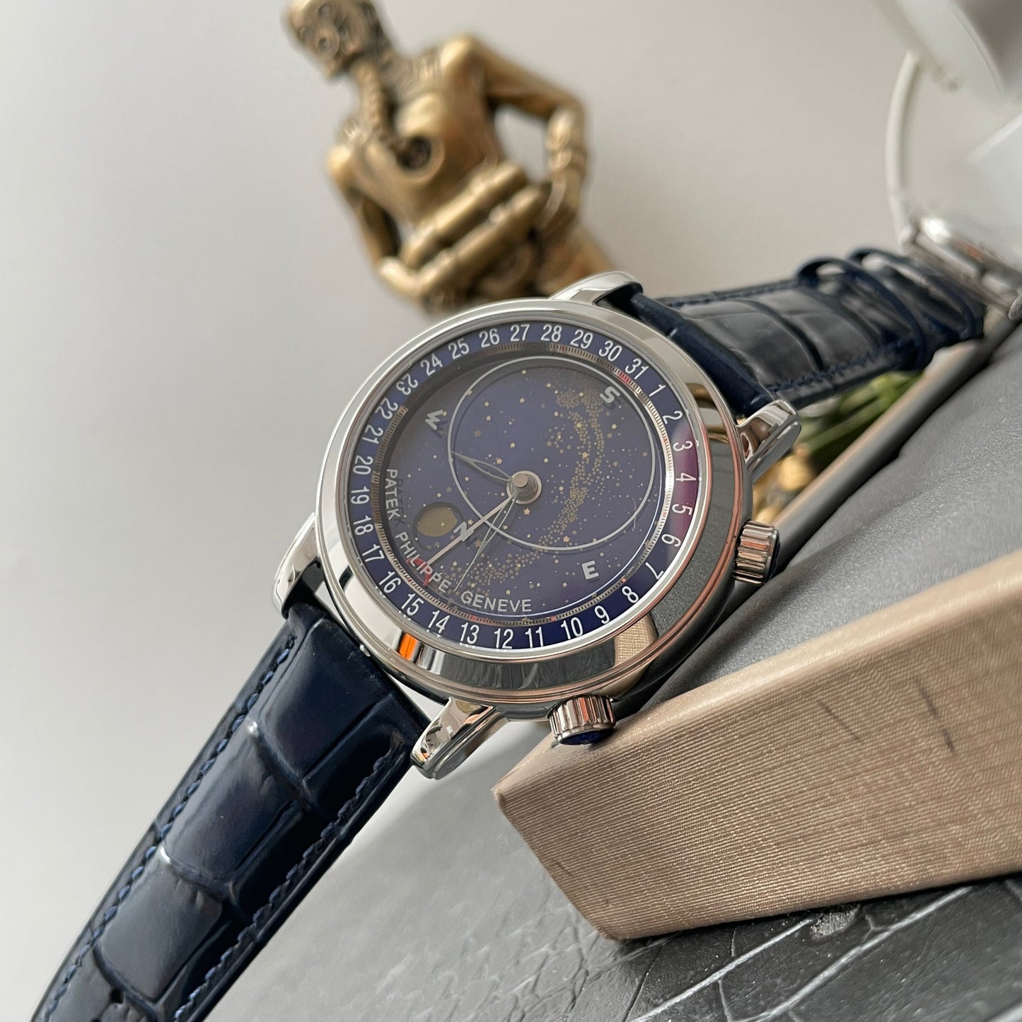Patek Philippe Grand Complications 6102P-001 1:1 edizione migliore AI Fabbrica Sky Moon quadrante blu