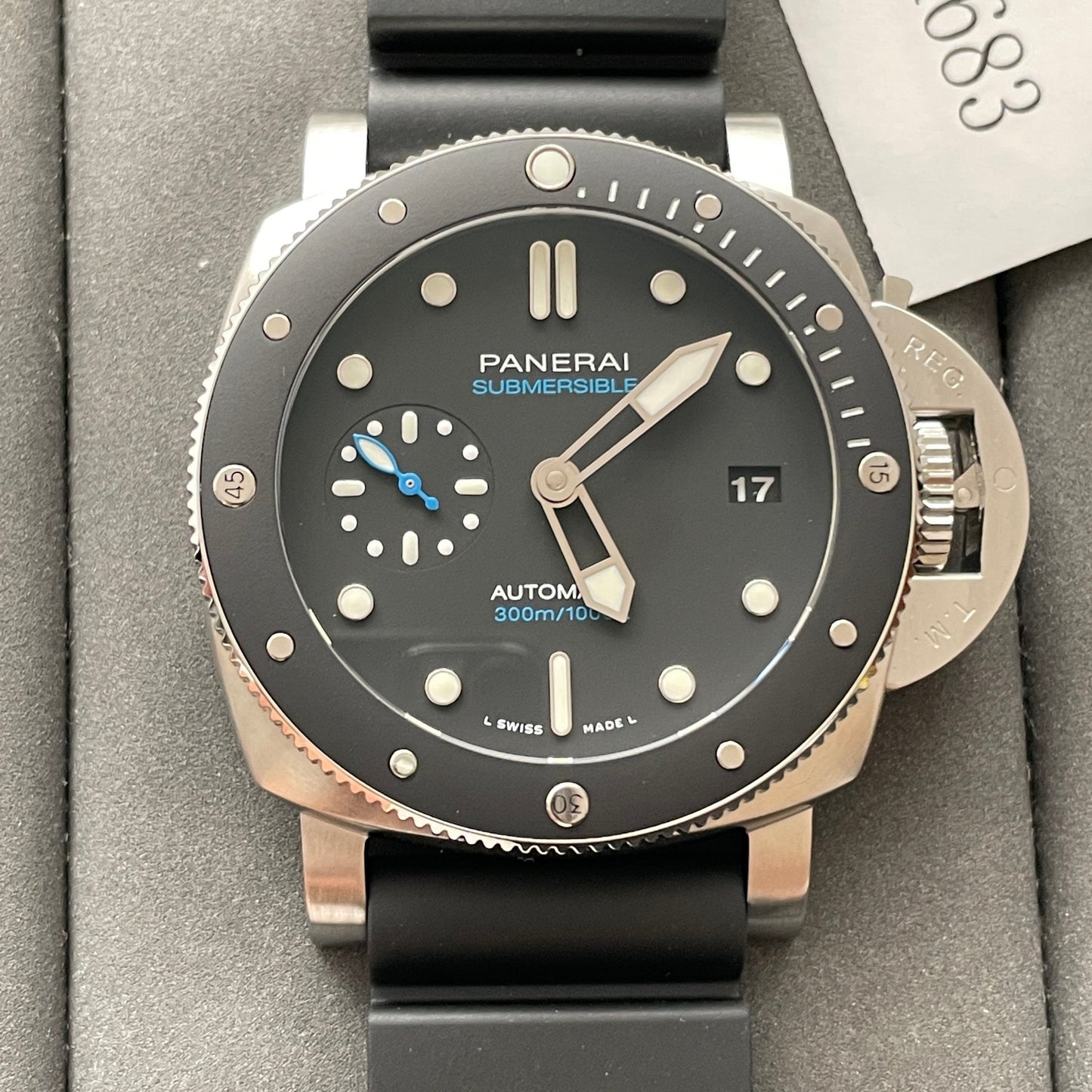 Panerai Sumergible PAM00683 1:1 edición migliore VS Fabbrica quadrante nero Swiss P9010