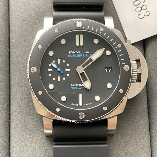 Panerai Submersible PAM00683 1:1 edizione migliore VS Fabbrica quadrante nero Swiss P9010