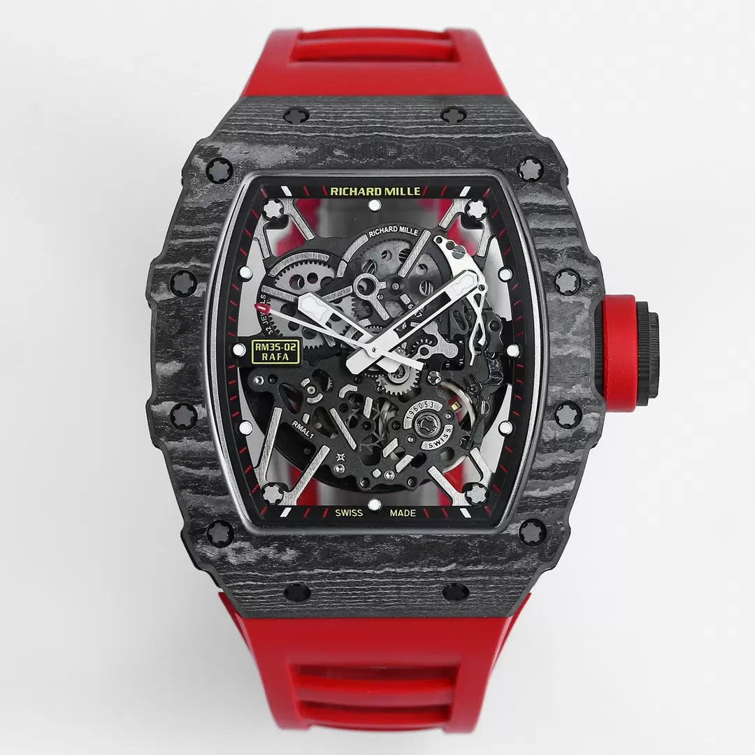 Richard Mille RM035-02 1:1 edizione migliore BBR Fabbrica NTPT Carbonio Cassa Red cinturino