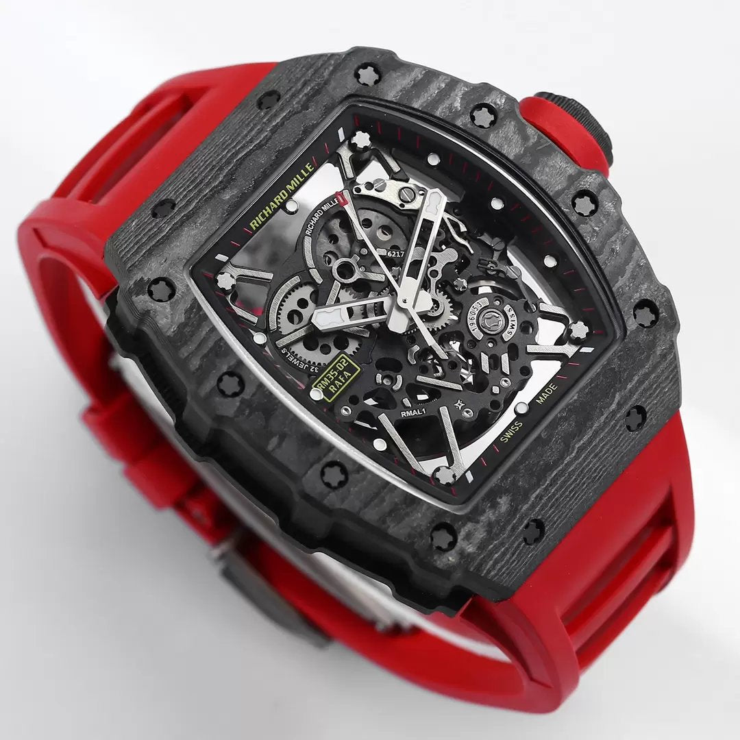 Richard Mille RM035-02 1:1 edizione migliore BBR Fabbrica NTPT Carbonio Cassa Red cinturino