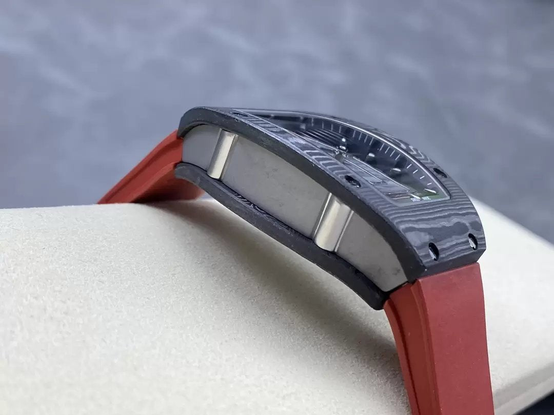 Richard Mille RM 07 RM007 Carbonio NTPT Cassa 1:1 edizione migliore G+ Fabbrica Red cinturino
