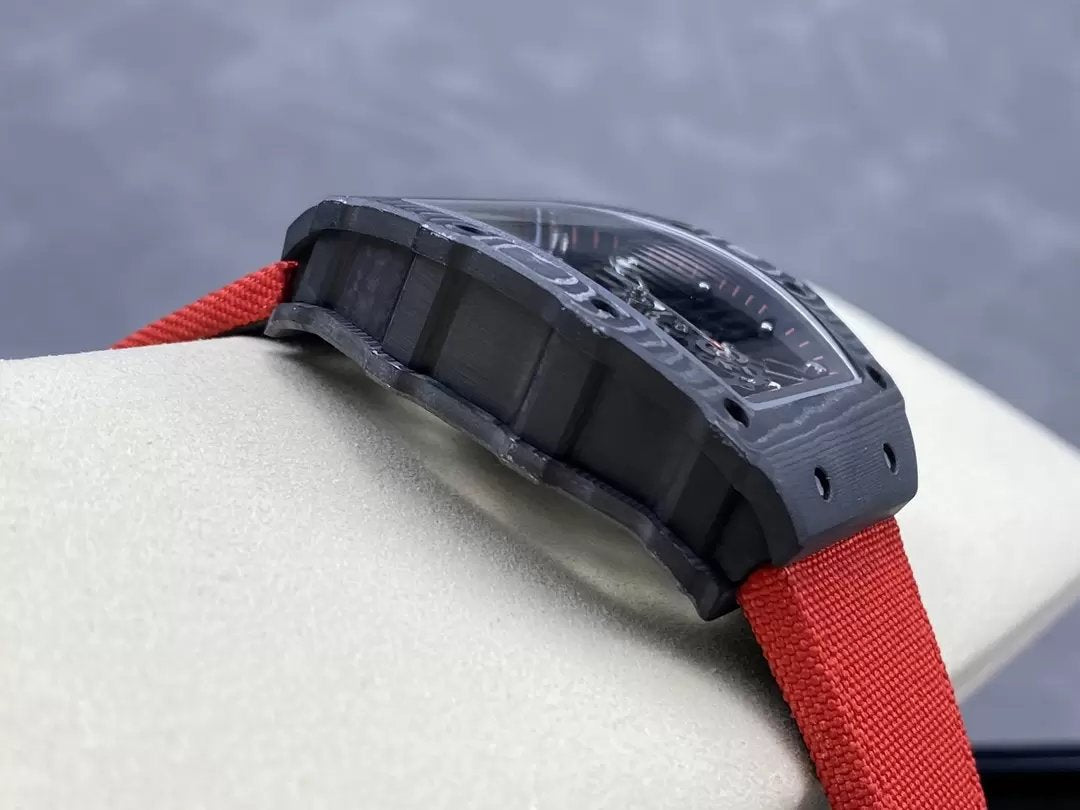 Richard Mille RM035-02 G+ Fabbrica RM3502 Carbonio NTPT Red Velcro cinturino