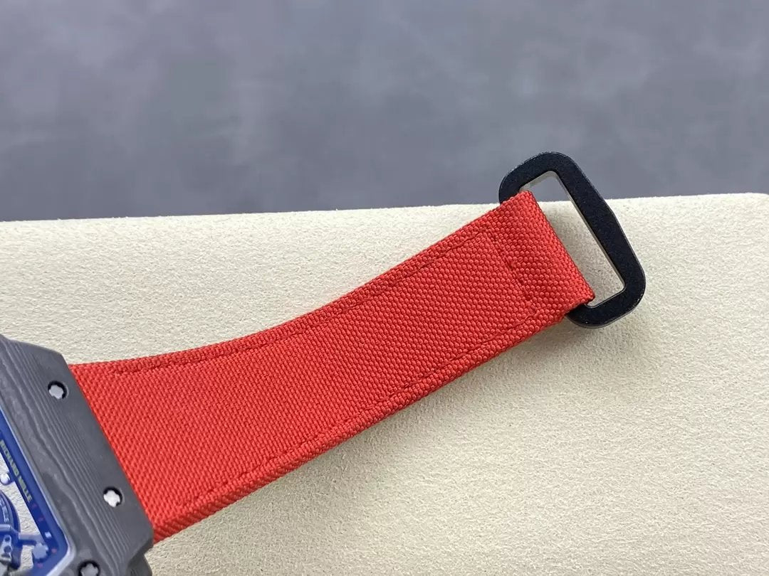 Richard Mille RM035-02 G+ Fabbrica RM3502 Carbonio NTPT Red Velcro cinturino