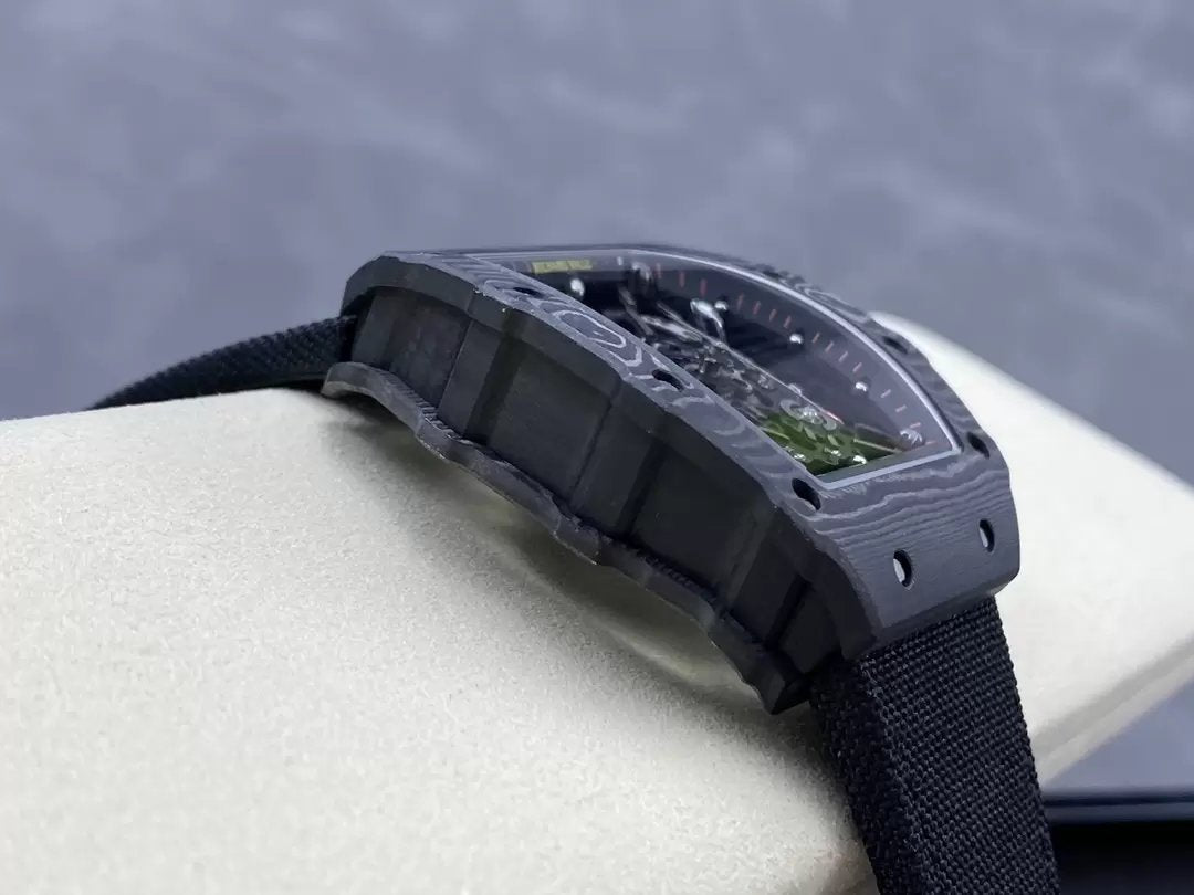 Richard Mille RM035-02 G+ Fabbrica RM3502 Carbonio NTPT Nero Velcro cinturino
