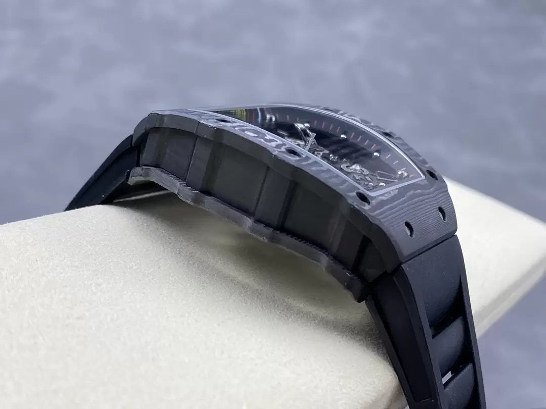 Richard Mille RM035-02 G+ Fabbrica RM3502 Carbonio NTPT Nero Gomma cinturino