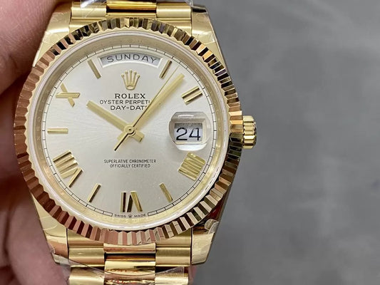 Rolex Day Date 40 m228238-0042  Silver Dial 1:1 Best Edition Counterweight Version 183 Gram QF Fabbrica