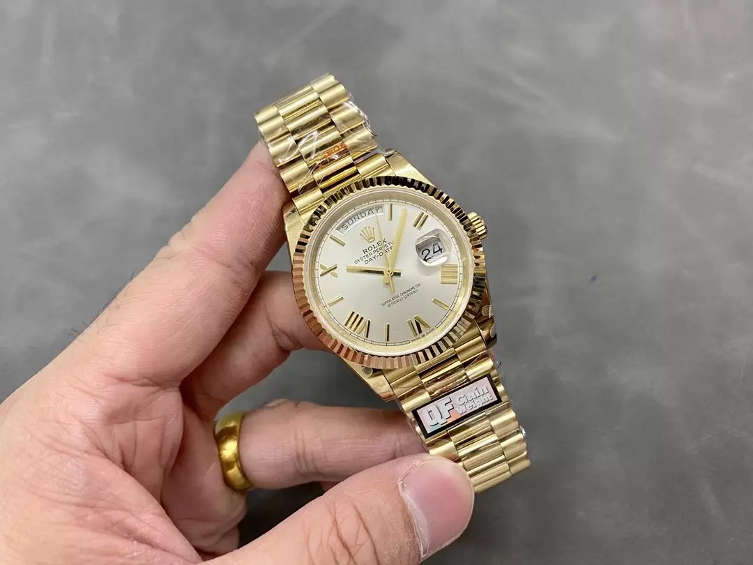Rolex Day Date 40 m228238-0042  Silver Dial 1:1 Best Edition Counterweight Version 183 Gram QF Fabbrica