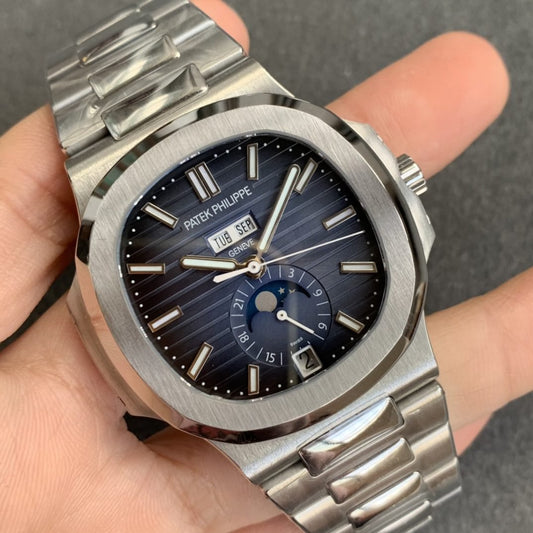 Patek Philippe Nautilus 5726 1:1 edizione migliore GR Fabbrica V3 quadrante blu acciaio inossidabile