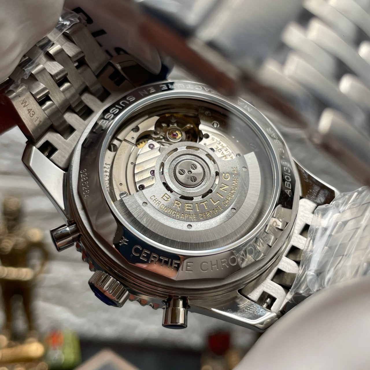 Breitling Navitimer 01 AB012012/BB01/447A  BLS Fabbrica 1:1 edizione migliore Open back Cassa