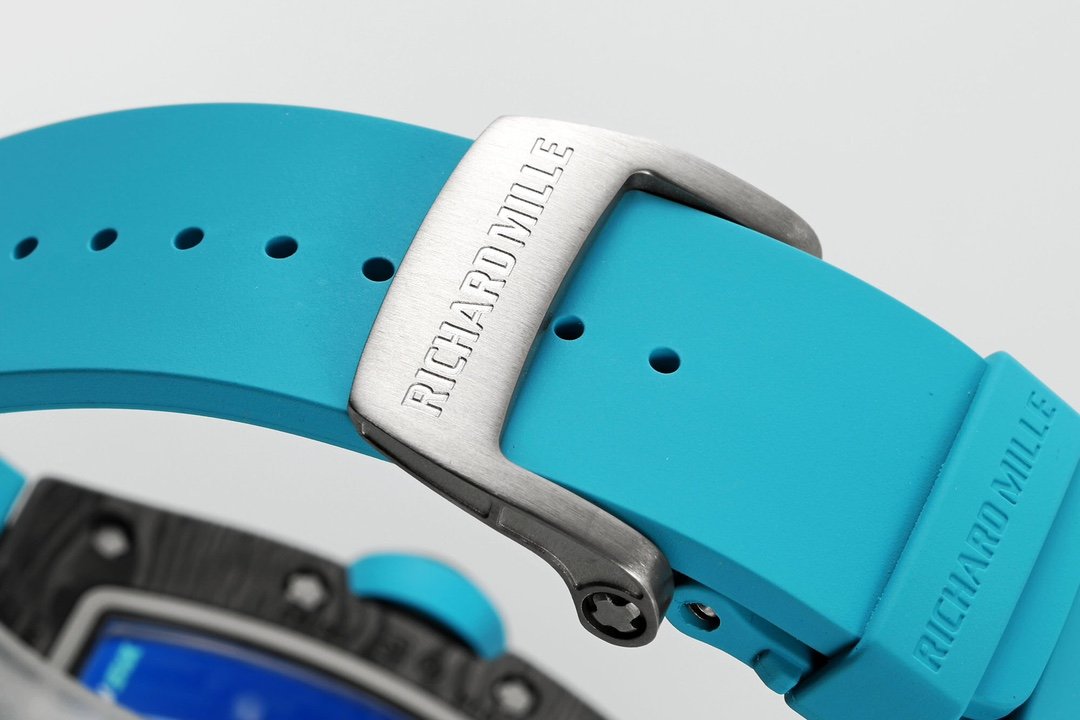 RICHARD MILLE  RM055  ZF 2024 1:1 Best Edition Carbon Fiber Case turquoise cinturino
